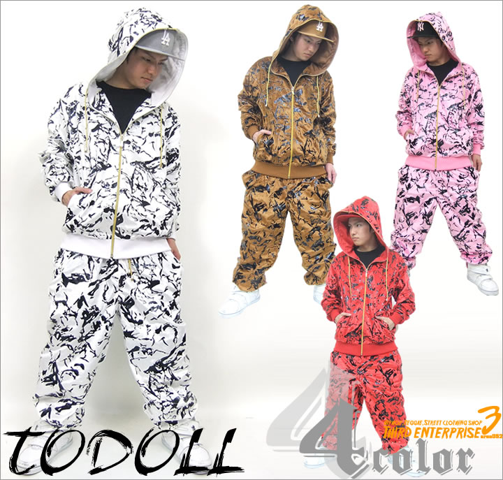 ≪セール品/処分価格≫TODOLL【トゥドール】セットアップカラー：4カラーB系 ファッション メンズ ヒップホップ ストリート アメカジ HIPHOP 