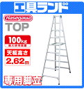 (代引不可・直送品)ハセガワ アルミ 専用脚立 TOP-27  [天板高さ：2.62m] 専用脚立 