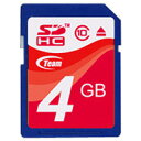 【送料無料】SDカード 4GB class10 メモリーカード SDHCカード 10年保証付 TEAM チーム TG004G0SD28X