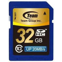 TEAM SDカード class10 32GB Up to 20MB SDHC TG032G0SD28K 【メール便対応可】