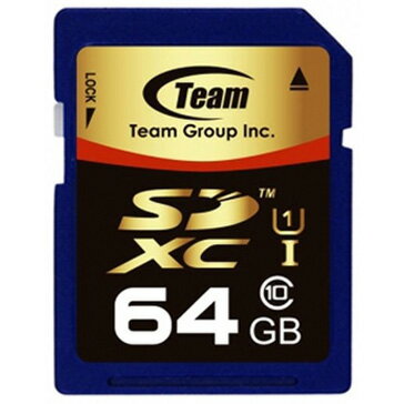 TEAM SDカード class10 64GB SDXC UHS-1対応 TG064G0SD3FT 【メール便対応可】