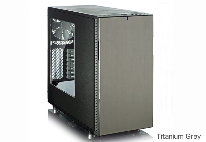 FractalDesign FD-CA-DEF-R5-TI-W [FractalDesign Define R5 Titanium grey Window side panel]高い拡張性と多くの冷却オプションに対応し透明アクリルのサイドパネルを採用したミドルタワー型PCケース（グレー）