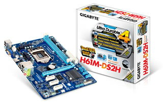 【エントリーでポイント10倍】GIGABYTE GA-H61M-DS2H LGA1155/ Intel H61/MicroATX マザーボード