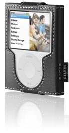 BELKIN F8Z204-BLK Leather Sleeve for iPod nano 3rd generation(ubN)