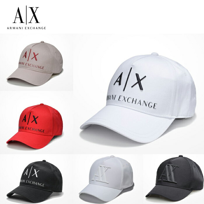 アメリカ正規入荷【A/X】<strong>アルマーニ</strong>・<strong>エクスチェンジ</strong>・ユニセックスARMANI EXCHANGE 正規キャップ ハット 帽子ax472　ホワイト ブラック