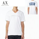 アメリカ正規入荷【ARMANI EXCHANGE】アルマーニ・エクスチェンジA/X メンズ Vネック Tシャツ T-Shirt ax569 ホワイト 正規