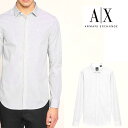 アルマーニエクスチェンジ メンズ 長袖シャツ A/X ARMANI EXCHANGE USA正規品 ax730 ストライプ ダークネイビー
