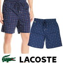 LACOSTE ラコステ メンズ ラコステ柄 コットン ハーフパンツ la22 ネイビー