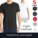 USA直送【TOMMY HILFIGER】トミーヒルフィガーメンズ Vネック Crewネック Tシャツ t397 レッド ブラック ネイビー ホワイト グレー