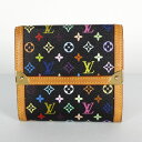 ルイ ヴィトン LOUIS VUITTON ポルトモネ ビエ カルトクレディ M92984 Wホック財布 モノグラム マルチカラー ノワール レディース 【中古】