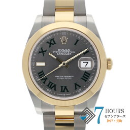 【116851】ROLEX ロレックス 126303 デイトジャスト 41 グレーローマンダイヤル ランダム番 YG/SS 自動巻き ギャランティーカード 当店オリジナルボックス 腕時計 時計 WATCH メンズ 男性 男 紳士【中古】