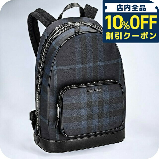 ＼10%OFFクーポン／ バ−バリ− リュック メンズ レディース ブランド BURBERRY チェック 8073269 ブラック