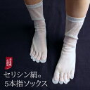 【冷え取り靴下】セリシン絹の5本指ソックス 夏 シ