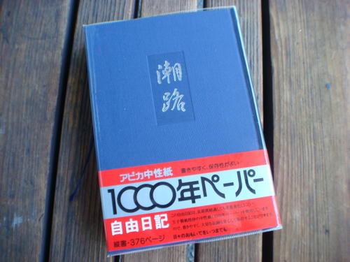 自由日記《日付表示なし》　潮路 B6 縦書　アピカ　D102自由に日記が書き始めれる1年日記帳　