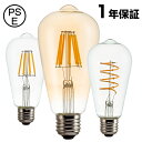 【送料無料】LED エジソン バルブ 60W形相当 EDISON BULB (8W/100V/口金E26) LED 照明 エジソン電球 フィラメントLED 電球色 おしゃれ かわいい 裸電球 カフェ風インテリア 照明 レトロ