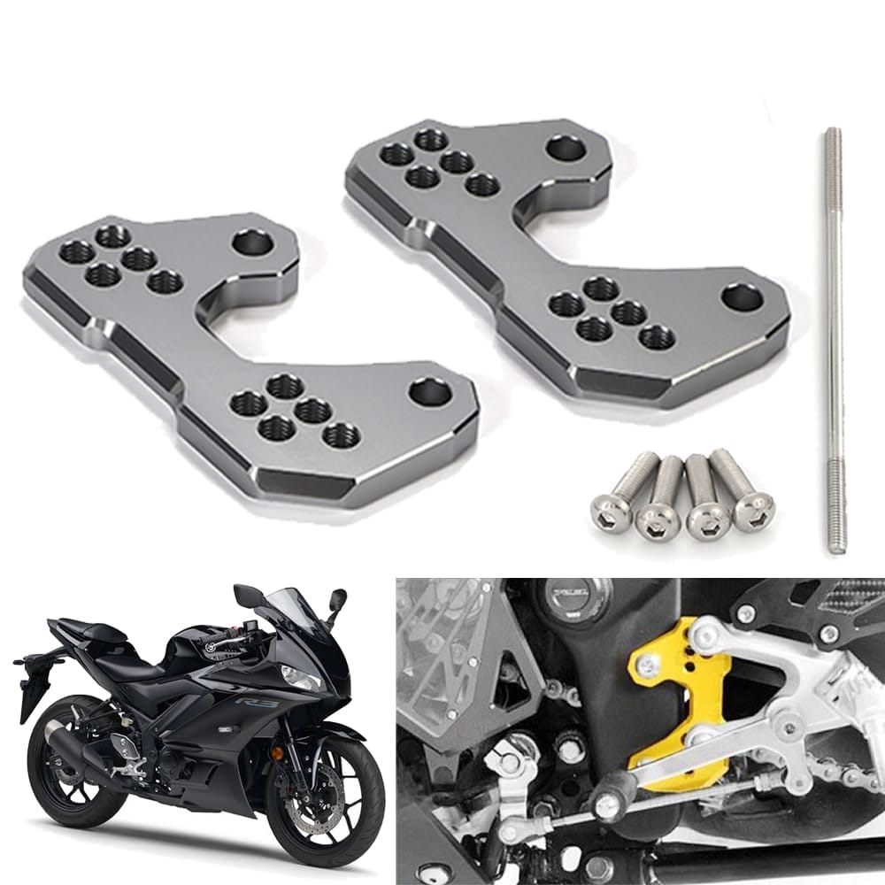 ヤマハ バイク オートバイ ステップ アップ プレート アルミ YAMAHA YZF-R25 YZF-R3 MT-25 MT-03 汎用