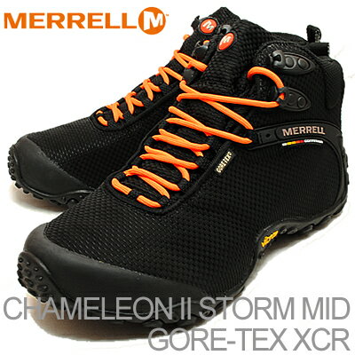 MERRELL(メレル)CHAMELEON II STORM MID GORE-TEX XCR(カメレオン II ストーム ミッド ゴアテックス XCR)ブラック [靴・スニーカー・シューズ]　