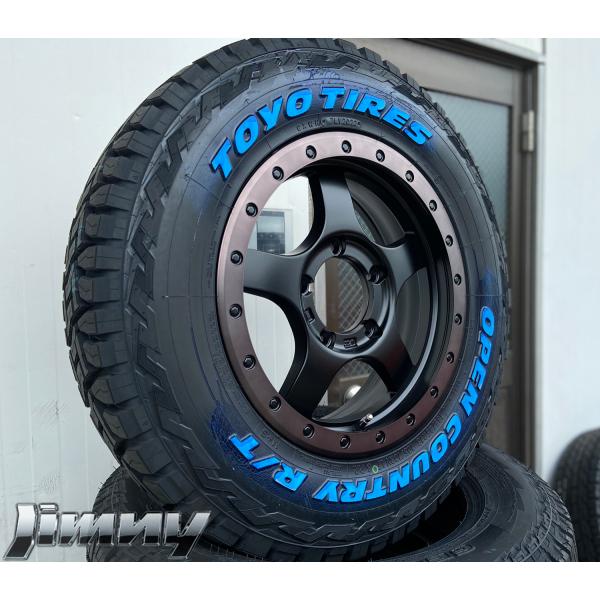 ジムニー 専用 JB23 JB64 トーヨー オープンカントリーRT 185/85R16 ホワイトレター Bounty Collection BDX05 16インチ タイヤ ホイールセット 1台分