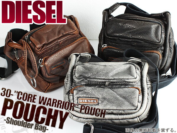 DIESEL ミニ ショルダーバッグ30-CORE WARRIOR POUCH POUCHYカジュアル ボディバッグX00035 PS259 H3059 H1130 H3060ヴィンテージ調バッグ ミニバッグディーゼル メンズ レディースポーチ あす楽対応