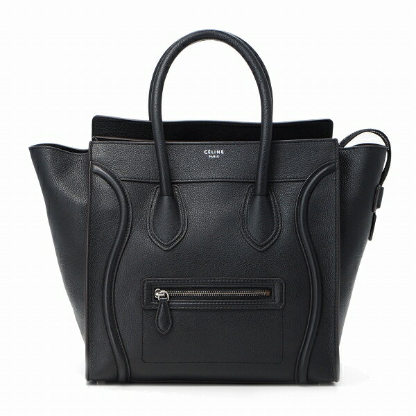 CELINE 16521 3LUG 38NOセリーヌ　トートバッグカーフスキン　ブラック