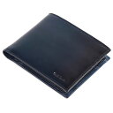 Paul Smith4833-W768-Nポールスミス 二折小銭財布レザーネイビー×ブラック