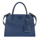 PRADA 1BA155-S/C/FALF/BLUETTEプラダ 2WAYバッグレザー ブリエッタ×ゴールド