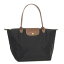 LONGCHAMP 1899-089-001 LE PLIAGEロンシャン ル・プリアージュ 折りたたみトートバッグナイロン×型押レザー NOIR