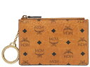 MCM MMKAAV01-CO001 COGNACVISETOS ORIGINAL ZIP KEY POACHエムシーエム ジップ キーポーチヴィセトス オリジナル キーリング付財布コーテッドキャンバス×レザーコニャック×ブラック×ゴールド