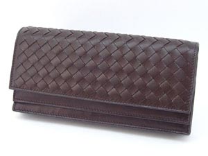 BOTTEGA VENETA143305-V0013-2040ボッテガヴェネタ財布小銭入付長財布カラー：ダークブラウン★☆新品・送料無料・5％OFF★☆