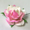 ミニバラ　装飾造花【花】Sサイズ（白×薄ピンク）アジアン雑貨販売BCDSHOP