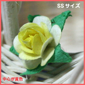装飾造花・ミニミニバラ造花（1本）SSサイズ中心が黄色アジアン雑貨販売BCDSHOP