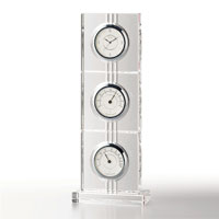 【エントリーでポイント最大7倍！】【送料無料】ガラス温湿度時計「アエリア」　(NSGW1000-11019) (検)|時計|置き時計|置時計|ガラス時計