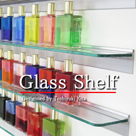 【送料無料】Glass Shelf　アルミレールシェルフ ガラス棚板 横幅60cmリビング/洗面所/キッチン8月17日(金)8:59まで送料無料