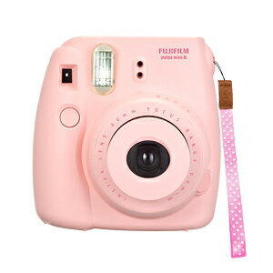 【送料無料】富士フィルム instax mini 8 チェキ ピンク 純正ハンドストラップ…...:a-price:10199515