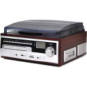 【送料無料】ベルソス(VERSOS) VS-M001 ブラウンウッド マルチレコードプレーヤー オーディオ 音楽 ミュージック レコード CD 視聴 SDカード 録音 マルチプレーヤー MP3 AM/FMラジオ カセットテープ 木目 EP/LP盤再生対応シングル盤用アダプタ付属