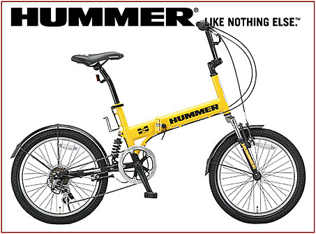 【送料無料】折りたたみ自転車 HUMMER FDB206 Wsus イエロー※代引き不可・直送のみ・沖縄、離島、北海道不可※