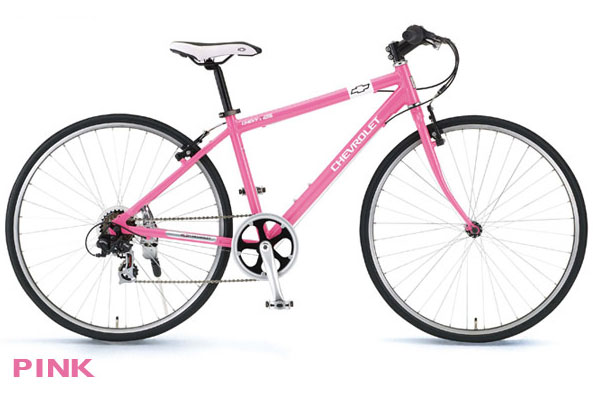 セット【サイクルライト＋コイルワイヤー錠セット】CHEVROLET(シボレー) CHEVY AL-CRB7006 アルミフレーム 700C クロスバイク シマノ6段変速自転車シボレーセット CHEVY AL-CRB7006 ピンク＋サイクルライト＋コイルワイヤー錠セット【3営業日発送（土日祝日休業）】【smtb-u】