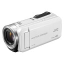 【送料無料】JVC (ビクター/VICTOR) ビデオカメラ 小型 防水対応 ハイビジョンメモリームービー Everio(エブリオ) フルハイビジョン (フルHD) 内蔵メモリー 32GB ホワイト GZ-R70-W
