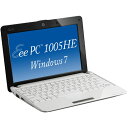 新OS「Microsoft Windows 7 Starter 正規版」で、より快適な操作性(パールホワイト)ASUS EEEPC1005HE-W7WH【2】