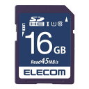 ELECOM MF-FS016GU11R SDHCJ[h f[^T[rXt UHS-I U1 45MB s 16GB