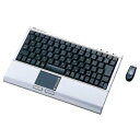 狭いスペースでの使用や大型画面でのひざ上使用に最適なタッチパッド付きキーボード。2.4GHzワイヤレスタイプ。SANWA SKB-WLTP01SV 【7営業日発送】
