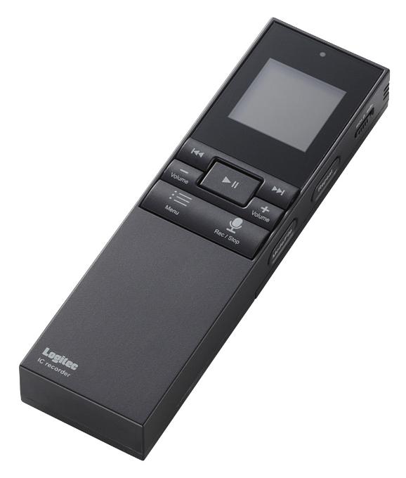 高性能ステレオマイク搭載microSD対応ICレコーダー ブラック[2GB対応] LIC-SR500M02BKロジテック LIC-SR500M02BK