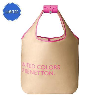 ﾍﾞﾈﾄﾝ社製 ｴｺﾊﾞｯｸﾞ 限定ｶﾗｰ ｴｺﾊﾞｯｸ Benetton ecobag ﾌﾞﾗｳﾝ×ﾋﾟﾝｸﾍﾞﾈﾄﾝ AA-181【5営業日発送】