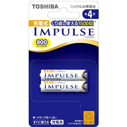 TOSHIBA TNH-4A-2PTOSHIBA TNH-4A-2P [ニッケル水素電池 単4形(2本入) 充電式 IMPULSE]