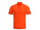 ARCTERYX アークテリクス 半袖ジップシャツ ACCELERATOR ZIP NECK SS Blood Orange L