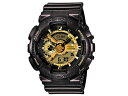 カシオ CASIO Gショック 逆輸入 ガリッシュゴールドシリーズ アナデジ メンズ 腕時計 GA-110BR-5A ブラック
