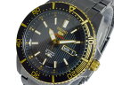 SEIKO 5 SPORTS スポーツ 逆輸入 自動巻き 日本製 メンズ 腕時計 SRP558J1 ブラック×ゴールド メタルベルト