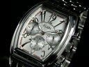 エルジン ELGIN トノー 腕時計 クロノグラフ メンズ FK1215S ホワイト×シルバー メタルベルト