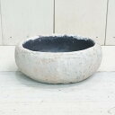 植木鉢 おしゃれ セメント アンティーク 弥生ロウポット M< 15cm 5号 穴あり 和風 浅い 浅め 浅鉢 平鉢 背の低い 寄せ植え コンクリート 白 シャビー プランター 鉢 ガーデニング 室内 植え替え 観葉植物 多肉植物 塊根植物 サボテン 苔 つる性 シダ 人工観葉植物 花 >