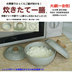 電子レンジ調理器【炊きたて一膳　大盛（一合炊）】お茶碗でふっくらご飯が炊ける♪炊飯ジャー不…...:aas:10021657